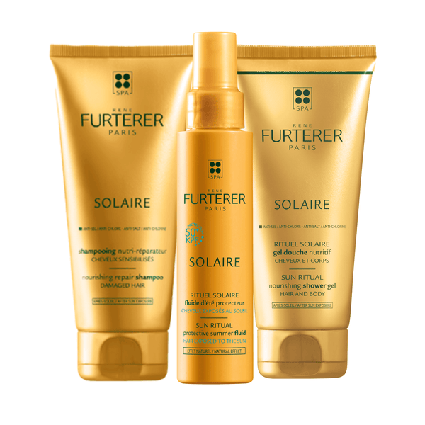 René Furterer. Trio Solaire (shampoing / fluide protecteur / gel douche ) (en solde) - Concept C. Shop