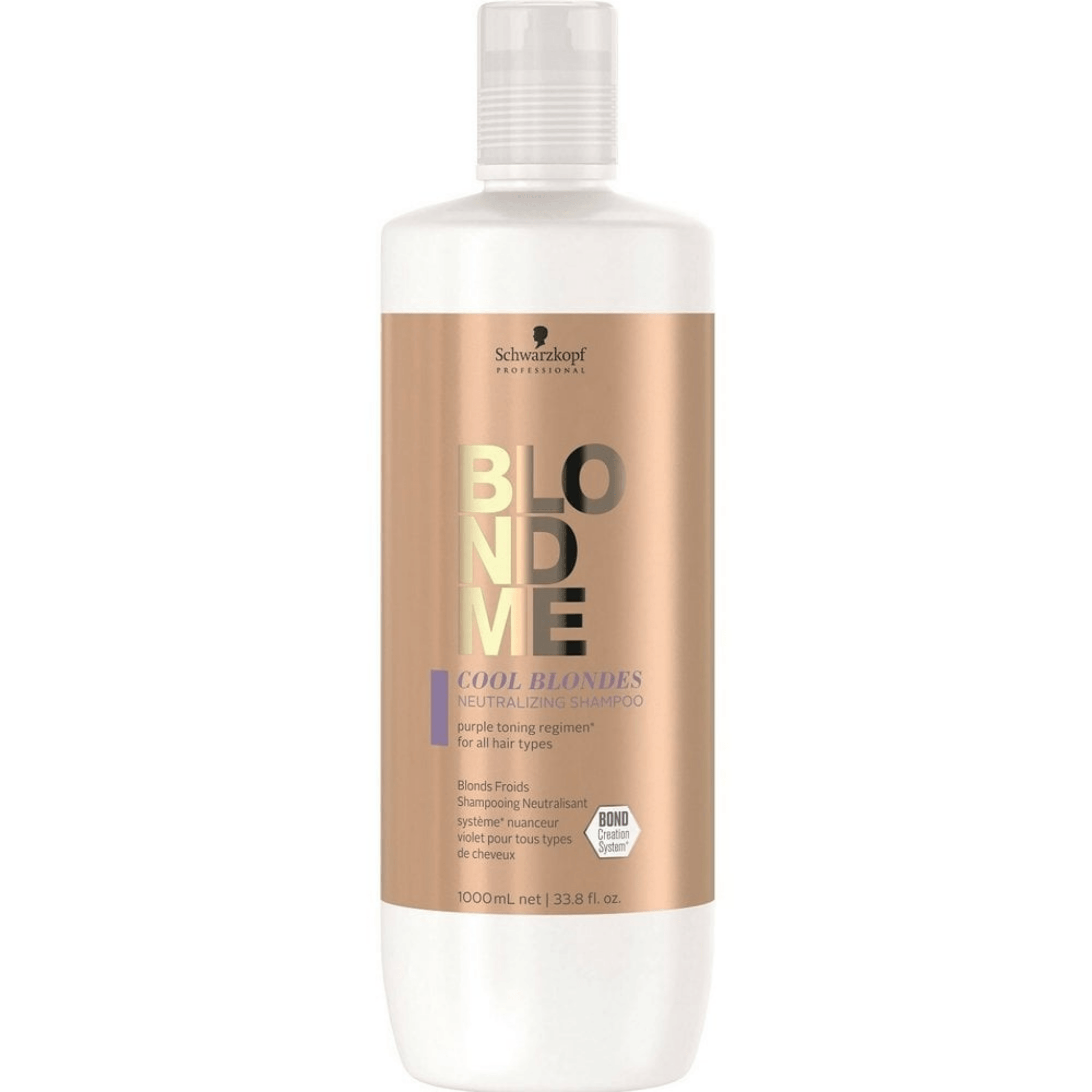 Schwarzkopf. BlondMe Shampoing Neutralisant Cool Blondes - 1000 ml - Concept C. Shop