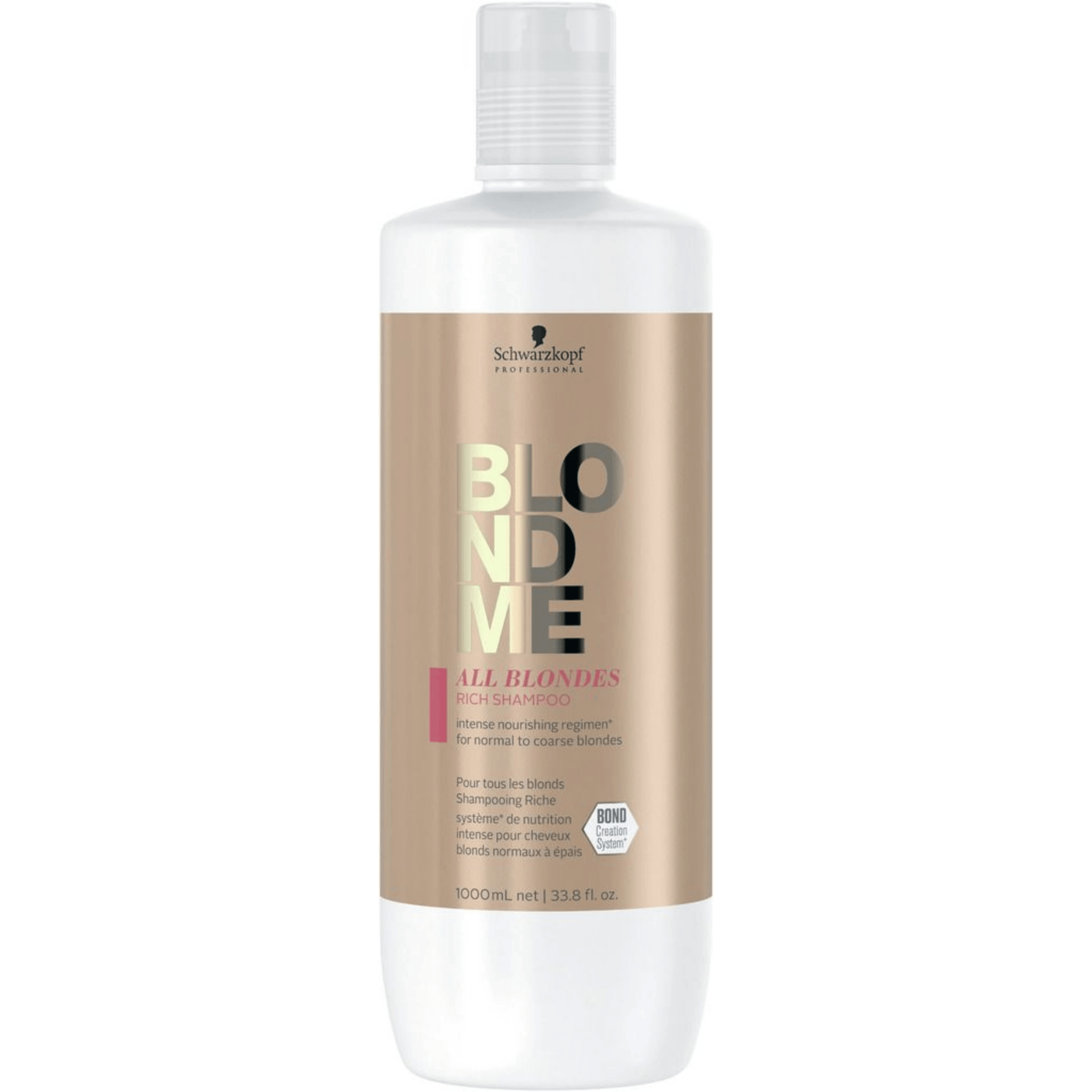 Schwarzkopf. BlondMe Shampoing Riche All Blondes - 1000 ml - Concept C. Shop