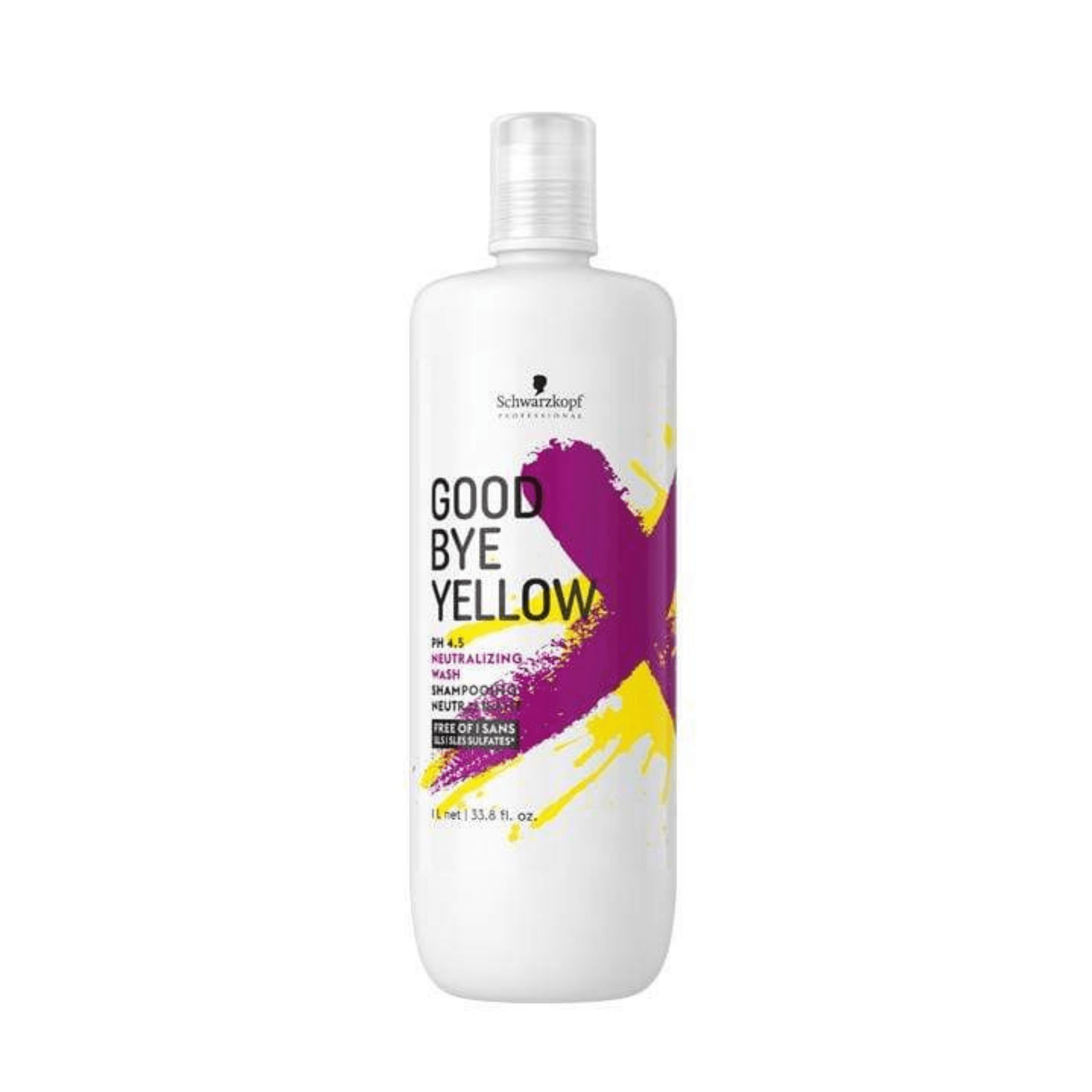 Schwarzkopf. GoodBye Yellow Shampoing Neutralisant - litre - Concept C. Shop
