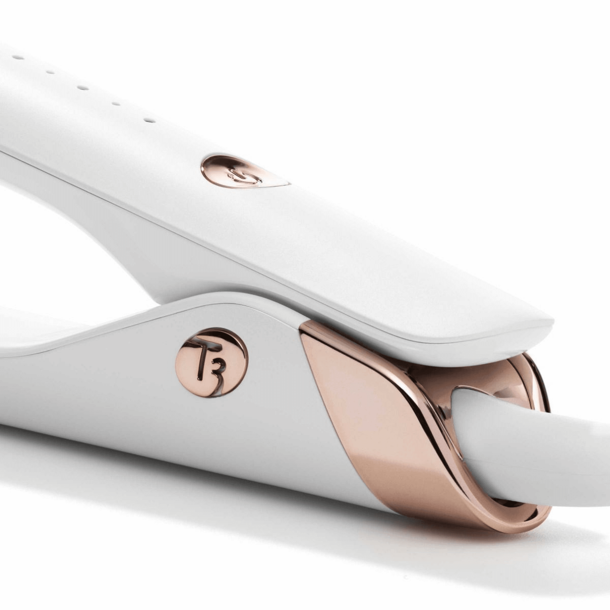 T3. Fer Plat Lucea Blanc et Or Rose - 1”