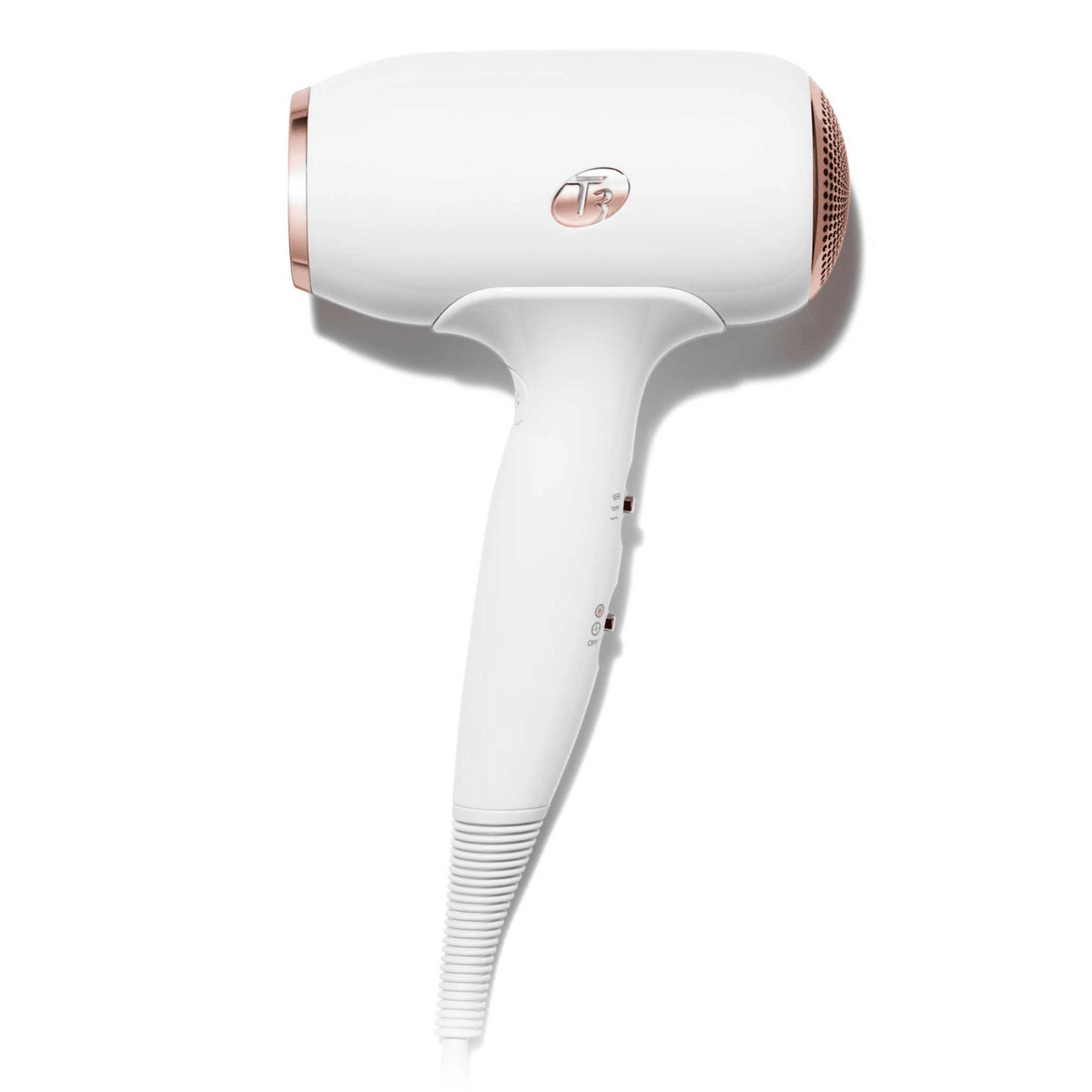 T3. Fit Compact Ionic Hair Dryer White and Rose Gold