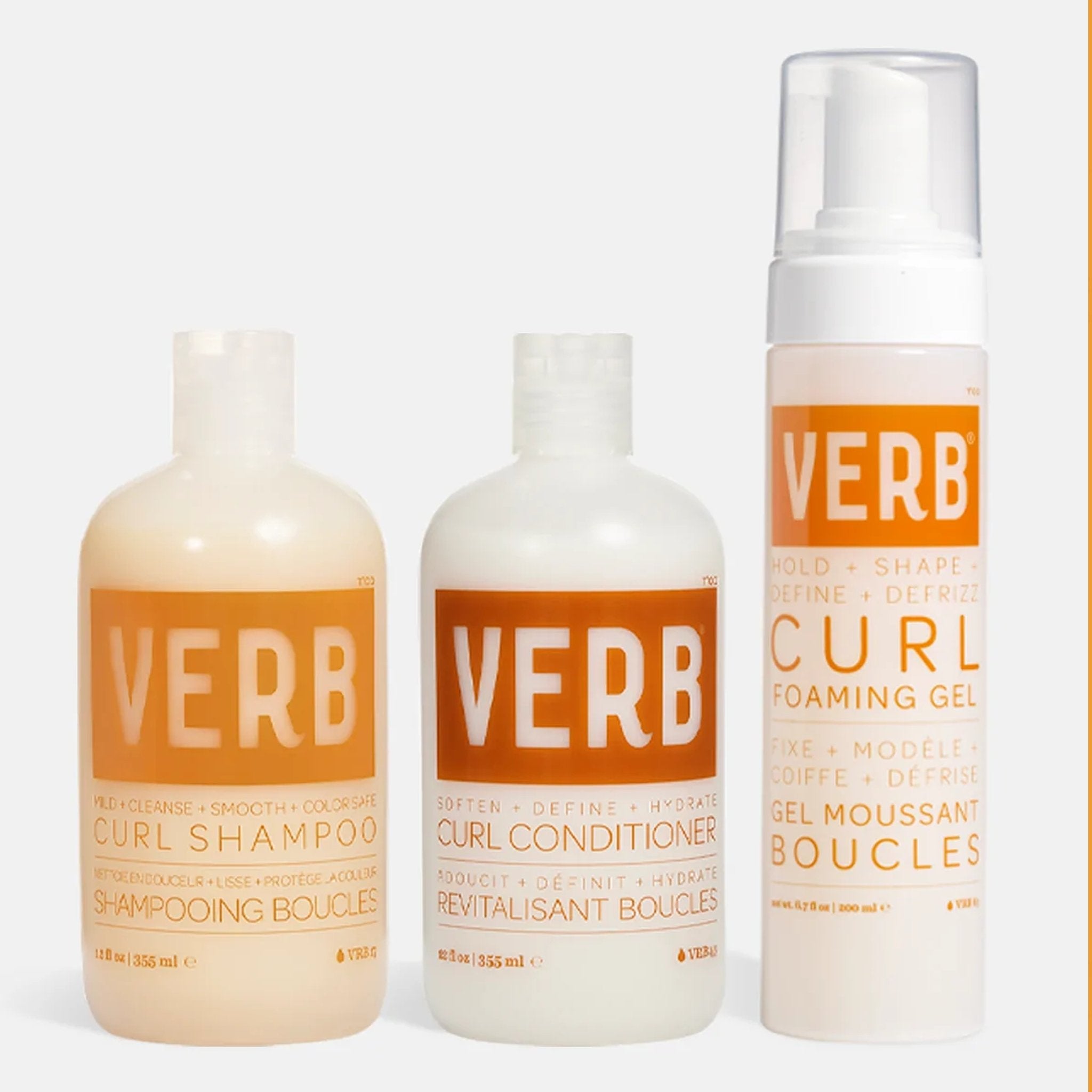 Verb. Curly hair trio box